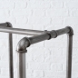 Preview: Garderobenständer mit Rollen in industriellem Stil (150cm)