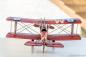 Mobile Preview: Handgefertigtes Modellflugzeug Doppeldecker "Royal Airforce" rot (32 cm x 26 cm)