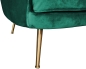 Preview: Dunkelgrüner Velvet Sessel mit Aluminium Füßen