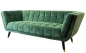 Preview: Samt Sofa in dunkelgrün (200cm)