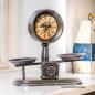 Preview: Tischuhr im Stil einer Küchenwaage in rustikalem Anthrazit (26cm)