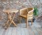Preview: Robuster Teakholz Stuhl "Erdnuss" für den Garten