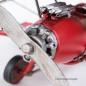 Mobile Preview: Handgefertigtes Modellflugzeug Doppeldecker mit Propeller rot (32 cm x 28 cm)