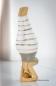 Mobile Preview: Yoga-Dame Jule in grau weißem Outfit Kopfstand