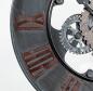 Preview: Wanduhr aus Metall mit Zahnrädern im Industrial Style (Ø40cm)