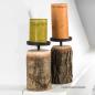 Mobile Preview: Handgefertigter Kerzenhalter aus Naturholz