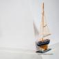 Preview: Kleines Segelschiff blau aus Holz (40 cm x 27 cm)
