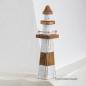 Mobile Preview: Leuchtturm aus Naturholz weiß (35 cm)