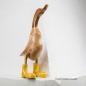 Preview: Dänische Ente mit Blumen Gummistiefeln gelb (40 cm)