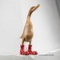 Preview: Dänische Ente mit Blumen Gummistiefeln rot (40 cm)