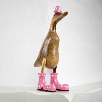 Dänische Ente aus Naturholz rosa (25cm x 16cm)
