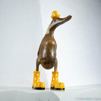 Dänische Ente aus Naturholz gelb (25cm x 16cm)