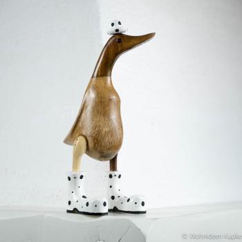 Dänische Ente aus Naturholz weiß