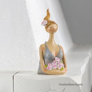 Blumenmädchen Anna mit luftigem Zopf (Größe 17 cm)