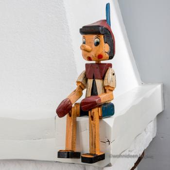 Pinocchio Figur XL aus Naturholz (45 cm)