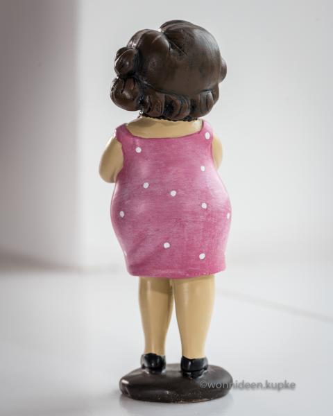 50er Jahre Kussdame in rosa Kleid (17 cm)